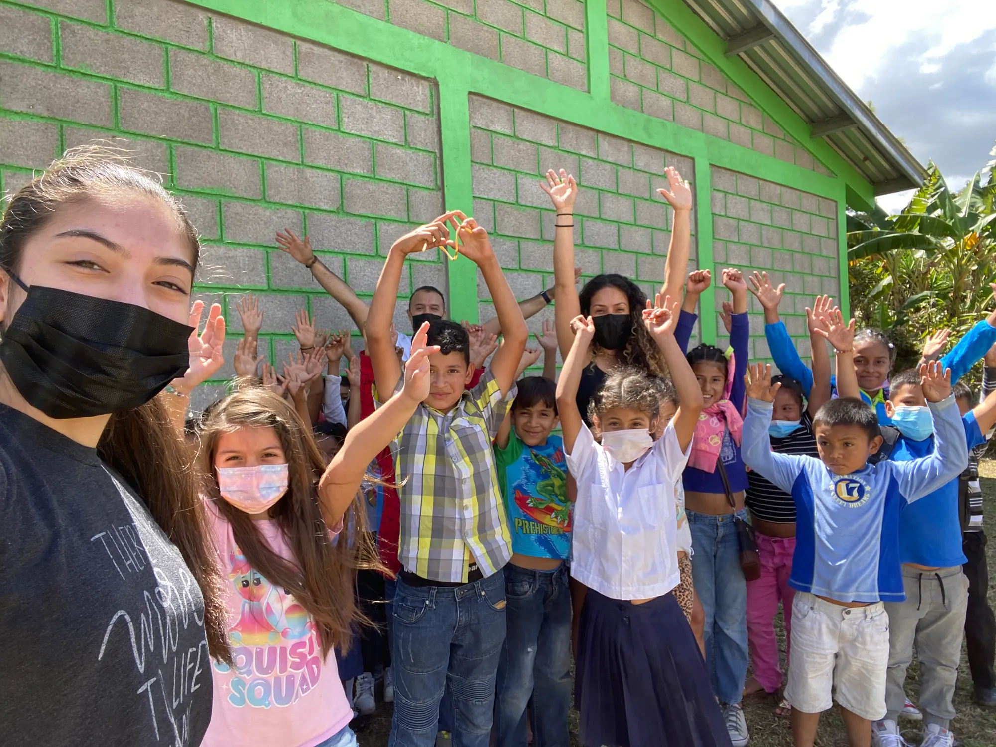 Children smiling together at a ministry event in Honduras